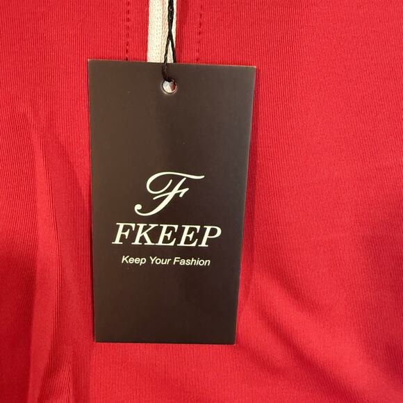 FKEEP Women’s Tennis Golf Dress 2XL Burgundy Athletic Zipper with Shorts NWT - Picture 8 of 12